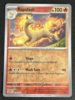 Rapidash 078/165 Scarlet & Violet 151 Reverse Holo Pokemon TCG Card NM - Image 1