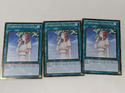 Yugioh 3x Forbidden Chalice PGLD-EN047 Gold Rare 1st Ed NM - Image 1