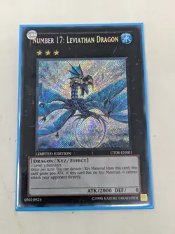 Yugioh-Number 17: Leviathan Dragon CT08-EN001 Secret Rare Near Mint - Image 1