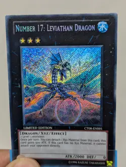 Yugioh-Number 17: Leviathan Dragon CT08-EN001 Secret Rare Near Mint - Image 2