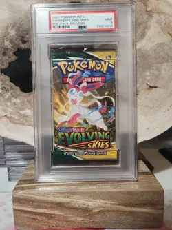 Pokemon PSA 9 MINT Evolving Skies Booster Pack Sylveon - Image 1