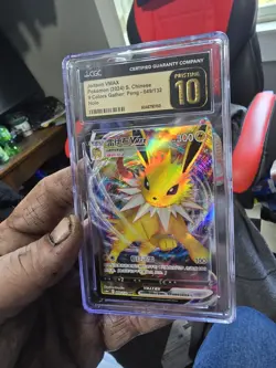 2024 Jolteon Pokemon Sword & Shield Chinese VMAX Full Art Rare Holo 49/132 - Image 1