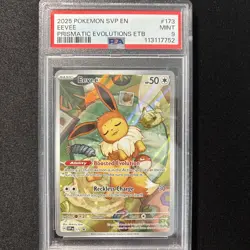PSA 9 Eevee 173 Pokemon Svp En SV Black Star Promo 2025 Prismatic Evolutions Etb - Image 1