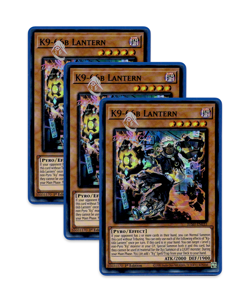 Yugioh! K9-66B Lantern JUSH-EN033 (SR) 1st Ed 3x "K9 Deck Support" - Image 1
