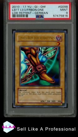 LEFT LEG/FRBDN.ONE LOB REPRINT-GER YU-GI-OH! 2010-2017 G098 PSA 9 - Image 1