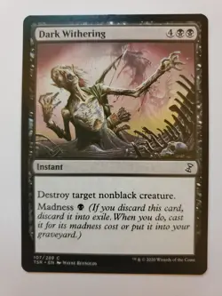 MTG Magic The Gathering Card Dark Withering Instant Black Time Spiral Remastered - Image 1