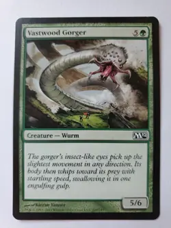 MTG Magic The Gathering Card Vastwood Gorger Creature Wurm Green M12 - Image 1