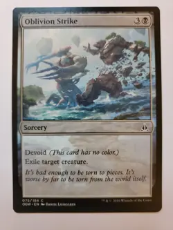 MTG Magic The Gathering Card Oblivion Strike Sorcery Black Oath Of The Gatewatch - Image 1