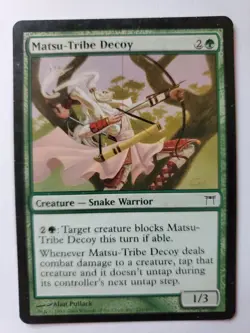 MTG Magic The Gathering Card Matsu-Tribe Decoy Creature Snake Warrior Green - Image 1