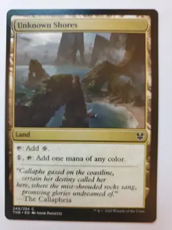 MTG Magic The Gathering Card Unknown Shores Land Theros Beyond Death 2020 - Image 1