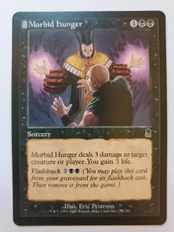 MTG Magic The Gathering Card Morbid hunger Sorcery Black Odyssey - Image 1