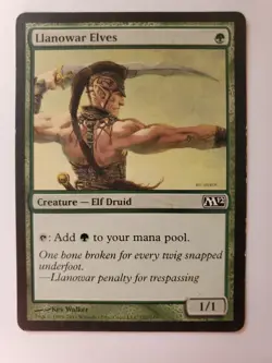 MTG Magic The Gathering Card Llanowar Elves Creature Elf Druid Green M12 - Image 1