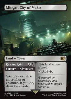 1x - Midgar, City of Mako - (borderless) - Final Fantasy - NM MTG - Image 1