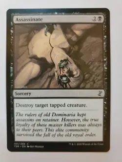 MTG Magic The Gathering Card Assassinate Sorcery Black Time Spiral Remastered - Image 1