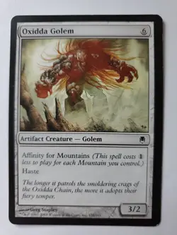 MTG Magic The Gathering Card Oxidda Golem Artifact Creature Golem Darksteel - Image 1