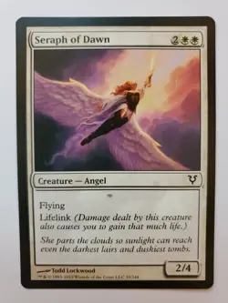 MTG Magic The Gathering Card Seraph of Dawn Creature Angel White Avacyn Restored - Image 1
