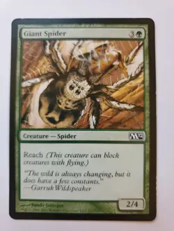 MTG Magic The Gathering Card Giant Spider Creature Spider Green M12 - Image 1