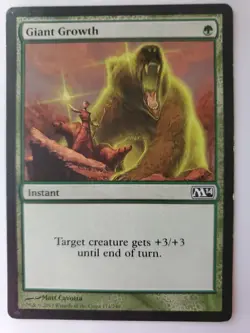 MTG Magic The Gathering Card Giant Growth Instant Green M14 - Image 1
