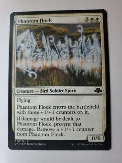 MTG Magic The Gathering Card Phantom Flock Creature Bird Soldier Spirit White - Image 1