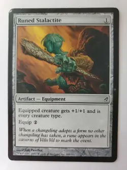 MTG Magic The Gathering Card Runed Stalactite Artifact Equipment Lorwyn - Image 1