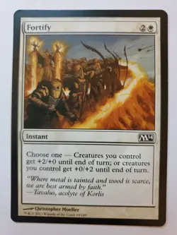 MTG Magic The Gathering Card Fortify Instant White M14 - Image 1