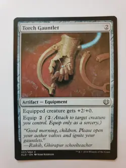 MTG Magic The Gathering Card Torch Gauntlet Artifact Equipment Kaladesh 2016 - Image 1