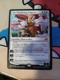 MTG [The Wandering Emperor] Kamigawa: Neon Dynasty Reg Mythic #042 NM/Unplayed - Image 1