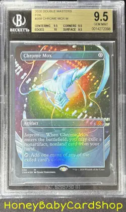 MTG Double Masters 2020 Chrome Mox BGS 9.5Q+ (TRUE QUAD+) GEM MINT Pop. 1 of 1 - Image 1