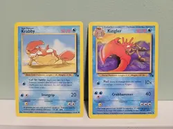 Pokemon TCG Krabby & Kingler Fossil Edition Unlimited Regular NM - Image 1