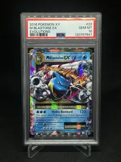 Pokemon M Blastoise EX XY Evolutions #22 PSA 10 Gem Mint - Image 1