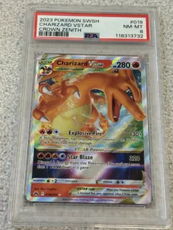 Pokemon tcg Crown Zenith Charizard VSTAR 019/159 PSA 8 - Image 1