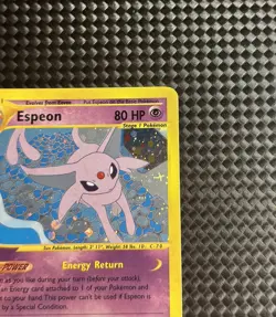 Carte Pokemon Set Aquapolis Espeon H9/H32 HOLO ENG VERY RARE EXC+ - Image 4
