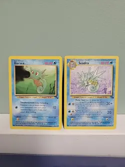 Pokemon TCG Horsea & Seadra Fossil Edition Unlimited Regular LP-NM - Image 1