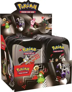 Pokemon TCG Black Bolt White Flare Mini Tin Display Box Unova SEALED (x8 Tins) - Image 1