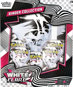 Pokemon TCG White Flare Binder Collection Box (binder + 5x boosters) - Image 1