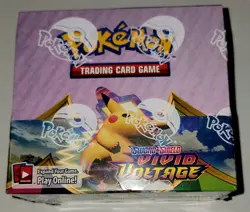 Pokemon TCG Sword & Shield Vivid Voltage Booster Box Factory Sealed - Image 1