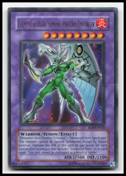 Elemental Hero Shining Phoenix Enforcer EOJ-EN033 Enemy of Justice Yugioh Card - Image 1