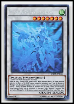 Clear Wing Synchro Dragon (Ghost Rare) CROS-EN046 Crossed Souls Yugioh Card - Image 1