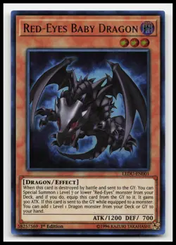 Red-Eyes Baby Dragon LEDU-EN001 Legendary Duelists Yugioh Card - Image 1