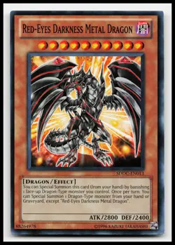 Red-Eyes Darkness Metal Dragon SDDC-EN013 Dragons Collide Yugioh Card - Image 1