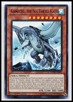 Gameciel, the Sea Turtle Kaiju DUDE-EN037 Duel Devastator Yugioh Card - Image 1