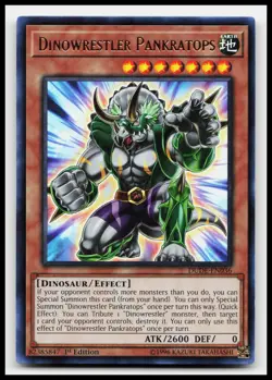 Dinowrestler Pankratops DUDE-EN036 Duel Devastator Yugioh Card - Image 1