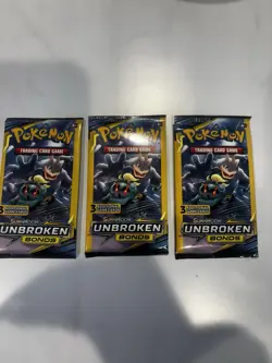 Pokemon - Unbroken Bonds - Sun & Moon - 3 Card Mini Booster Pack New - 3 Packs - Image 1