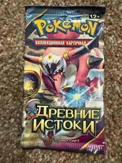 RUSSIAN Pokemon XY Ancient Origins. Card pack of 10. Factory Sealed. 2015. - Image 1