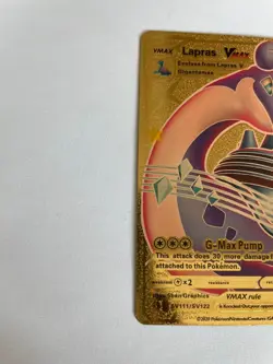 Lapras VMAX SV111/SV122 HP320 - Gold Foil Fan Art Card - Image 3