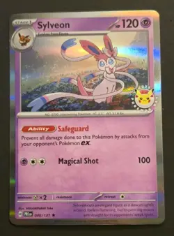 Sylveon 2025 Pokemon Day Stamped Holo Foil Exclusive Promo Card - Image 1