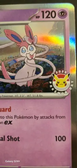 Sylveon 2025 Pokemon Day Stamped Holo Foil Exclusive Promo Card - Image 2