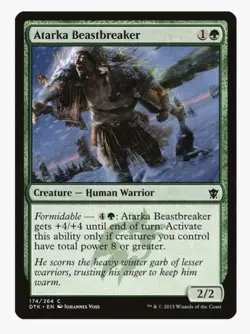 Atarka Beastbreaker #174 Dragons of Tarkir Magic Card in Protective Sleeve - Image 1
