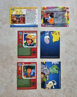 VTG 1999 Topps Pokemon TV Pikachu Animated Series Card Lot 6 In Total - Image 2