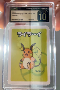 CGC 10 PRISTINE - Raichu Old Maid 2019 Japanese Pokemon Card - Image 1